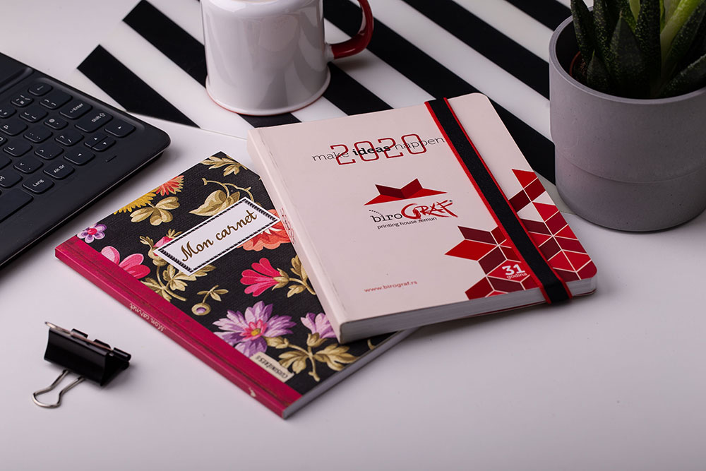 Diaries, notebooks, notepads are printed by BiroGraf